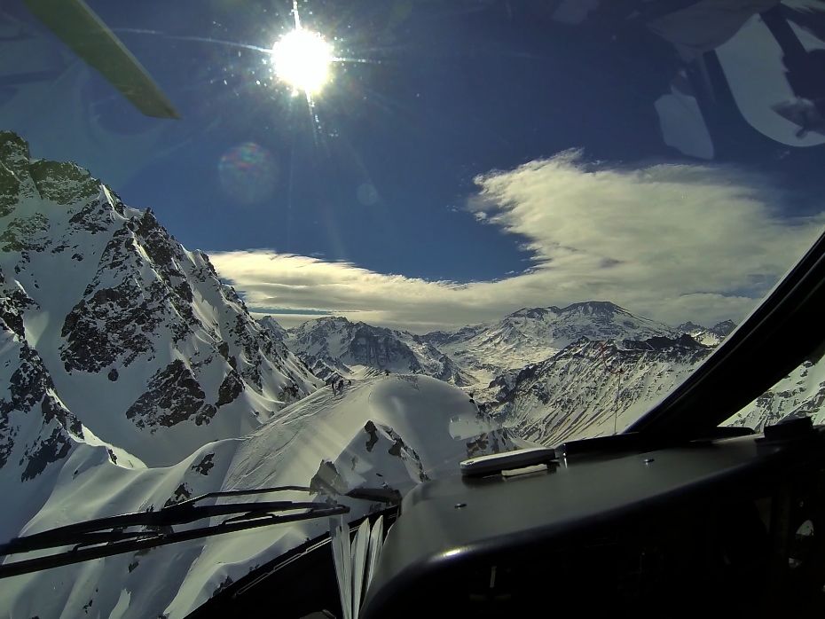 Heli Ski Guiding In The Chilean Andes