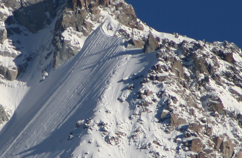 Our tracks on Glacier Ronde yesterday the 29th of October!