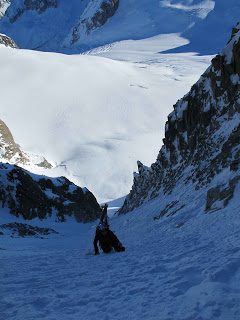 Couloir Jager, Mt Blanc du Tacul – A fun but very cold adventure…